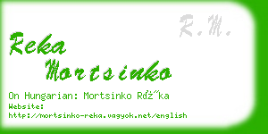 reka mortsinko business card